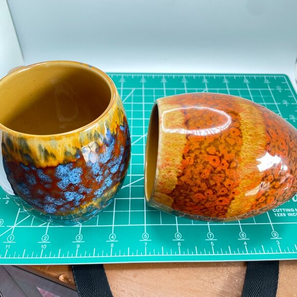 Vintage MCINTOSH POTTERY Mugs Handmade Collectible Coffee Tea Hand Warmers Large - Picture 8 of 8